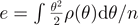 $e=\int \frac{{\theta }^{2}}{2}\rho (\theta )\mathrm{d}\theta /n$