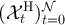 $(\mathcal{X}^{\mathrm{H}}_t)_{t = 0}^{\mathcal{N}}$