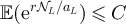$\mathbb{E}(\mathrm{e}^{r\mathcal{N}_L/a_L})\unicode{x2A7D} C$