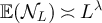 $\mathbb{E}(\mathcal{N}_L)\asymp L^{\lambda}$