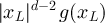 $|x_L|^{d-2}\,g(x_L)$