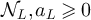 $\mathcal{N}_L,a_L\unicode{x2A7E}0$