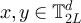 $x,y\in\mathbb{T}_{2L}^d$