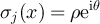 $\sigma_j(x) = \rho \textrm{e}^{\textrm{i}\theta}$