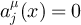 $a^\mu_j(x) = 0$