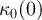 $\kappa_0(0)$