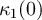 $\kappa_1(0)$