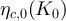 $\eta_{c,0}(K_0)$