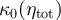 $\kappa_0(\eta_{\mathrm{tot}})$