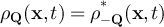$\rho_\textbf{Q}(\textbf{x},t) = \rho_{-\textbf{Q}}^*(\textbf{x},t)$