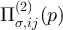 $\Pi_{\sigma,ij}^{(2)}(p)$