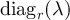 $\mathrm{diag}_r(\lambda)$