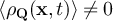 $\langle \rho_\textbf{Q}(\textbf{x},t)\rangle\neq 0$