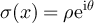 $\sigma(x) = \rho \textrm{e}^{\textrm{i}\theta}$
