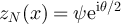 $z_N(x) = \psi \textrm{e}^{\textrm{i}\theta/2}$
