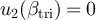 $u_2(\beta_{\mathrm{tri}}) = 0$