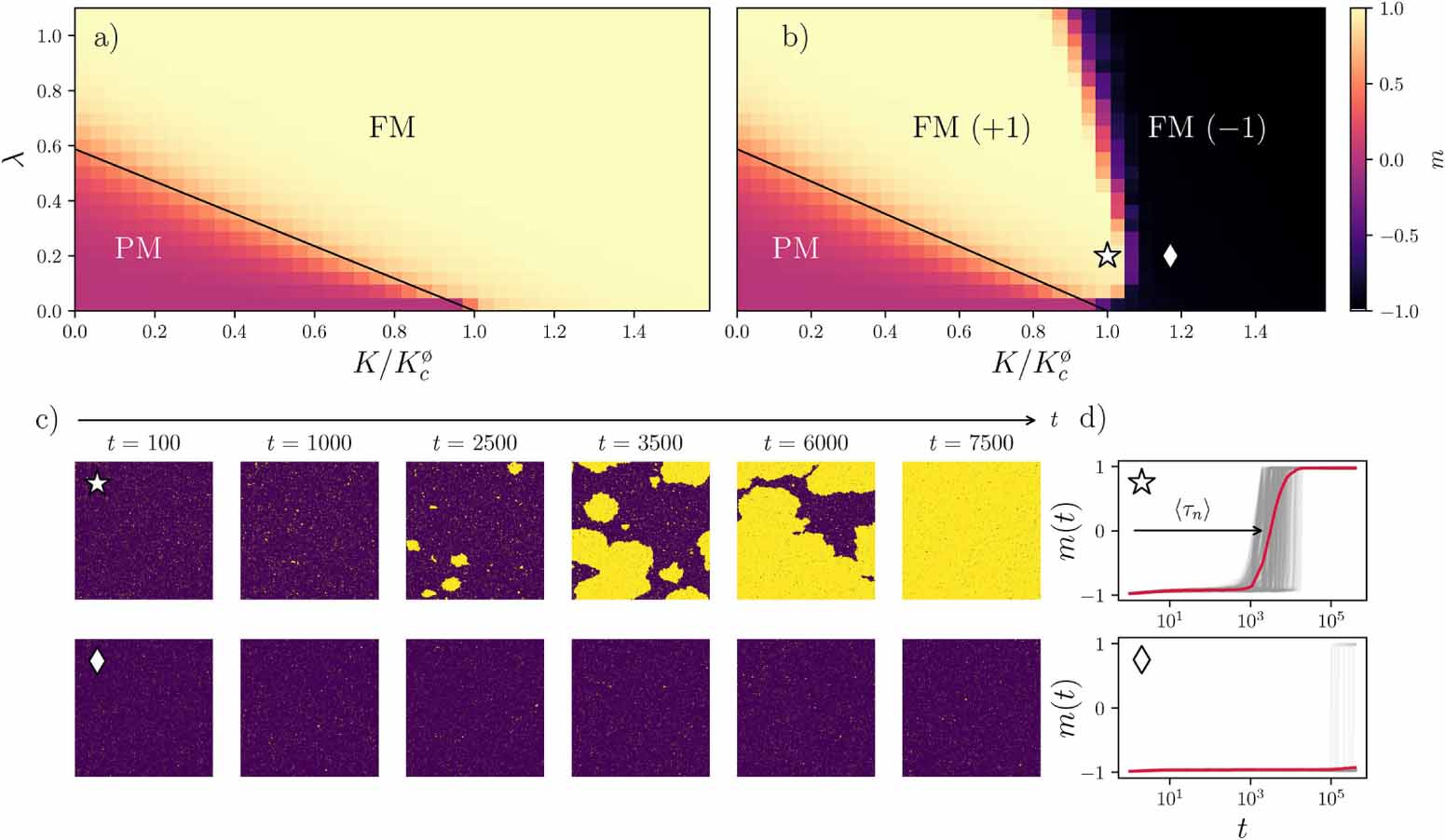 Phase transitions in single species Ising models with non-reciprocal ...