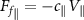 ${F_f}_\parallel = - {c_\parallel }{V_\parallel }$