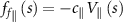 ${f_f}_\parallel \left( s \right) = - {c_\parallel }{V_\parallel }\left( s \right)$