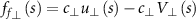 ${f_f}_ \bot \left( s \right) = {c_ \bot }{u_ \bot }\left( s \right) - {c_ \bot }{V_ \bot }\left( s \right)$