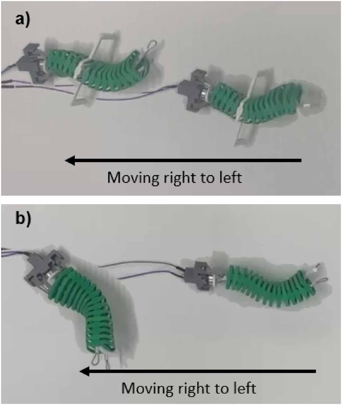 A minimalistic walking fish robot twin based on the single actuator ...