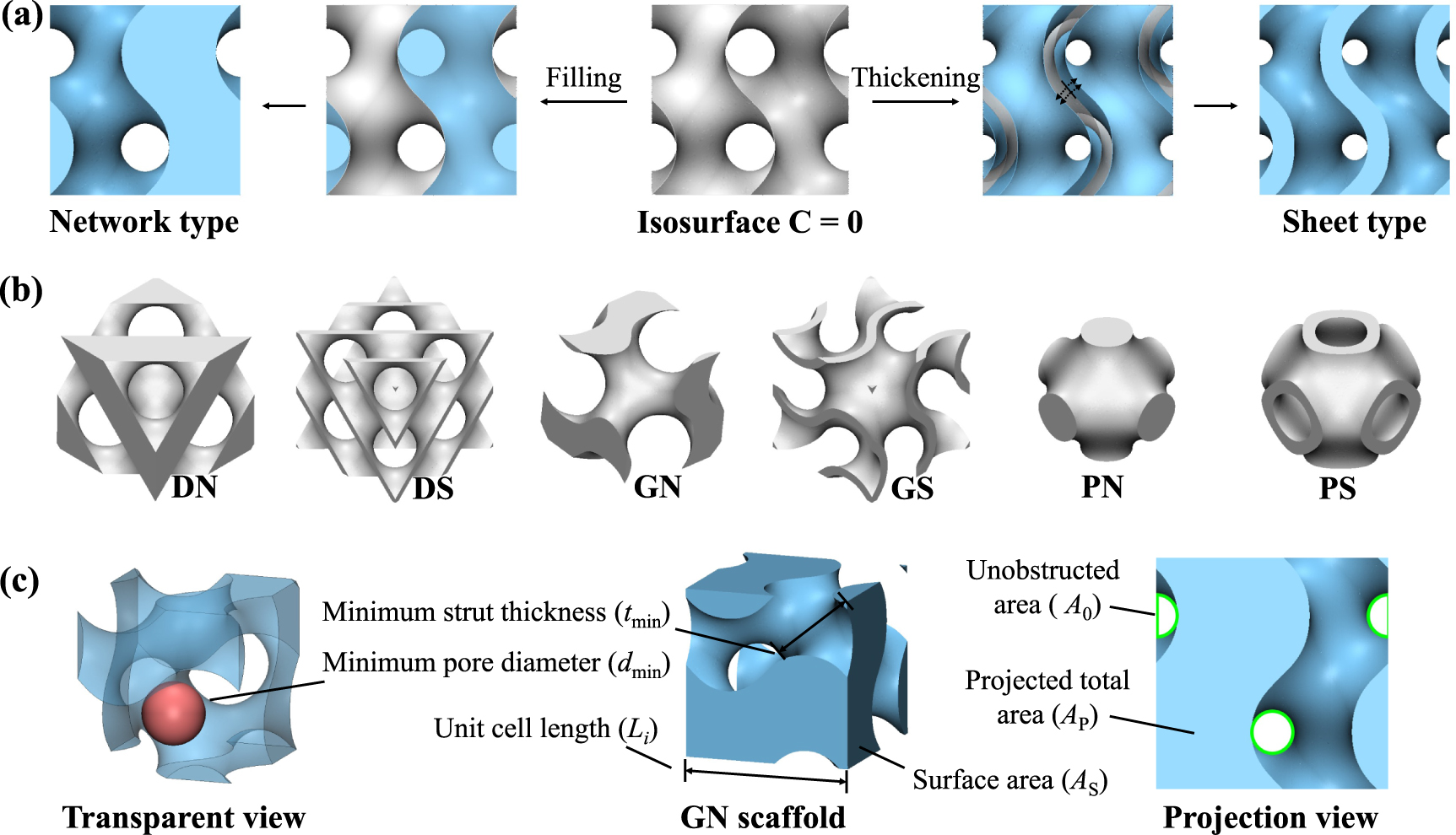 Multi-parameter design of triply periodic minimal surface scaffolds ...