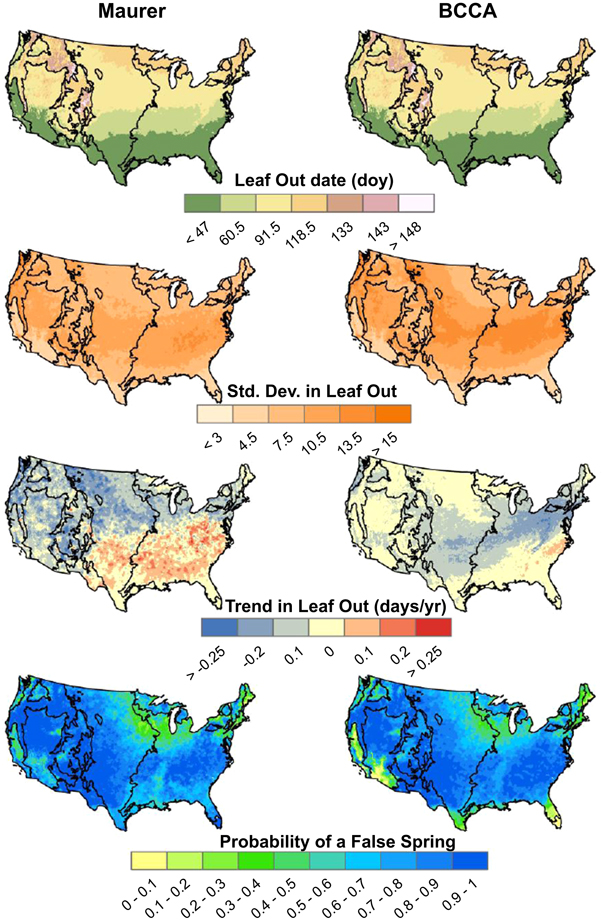 Spring plant phenology and false springs in the conterminous US during ...