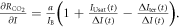 $\frac{\partial {R}_{{{\rm{CO}}}_{2}}}{\partial I}=\frac{a}{{I}_{{\rm{B}}}}\left(1+\frac{{I}_{{\rm{Usat}}}(t)}{{\rm{\Delta }}I(t)}-\frac{{\rm{\Delta }}{I}_{{\rm{ter}}}(t)}{{\rm{\Delta }}I(t)}\right).$