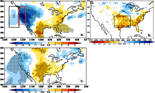 Spring land temperature anomalies in northwestern US and the summer ...