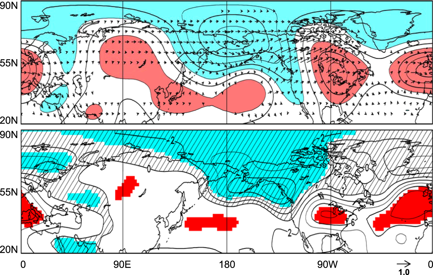 Relationship between North American winter temperature and large-scale ...