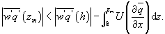 $\overline {w^\prime q^\prime } \left( {z_m } \right) = \overline {w^\prime q^\prime } \left( h \right) - \int_h^{z_m } {U\left( {\frac{{\partial \overline q }}{{\partial x}}} \right)\text{d}z.}$