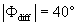 $\left| {\Phi _{\text{diff}} } \right| = 40^\circ$