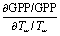 $\frac{{\partial {\rm{GPP}}/{\rm{GPP}}}}{{\partial Tw/Tw}}$