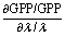 $\frac{{\partial {\rm{GPP}}/{\rm{GPP}}}}{{\partial \lambda /\lambda }}$