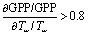 $\frac{{\partial \rm GPP/GPP}}{{\partial {T_w}/{T_w}}}$