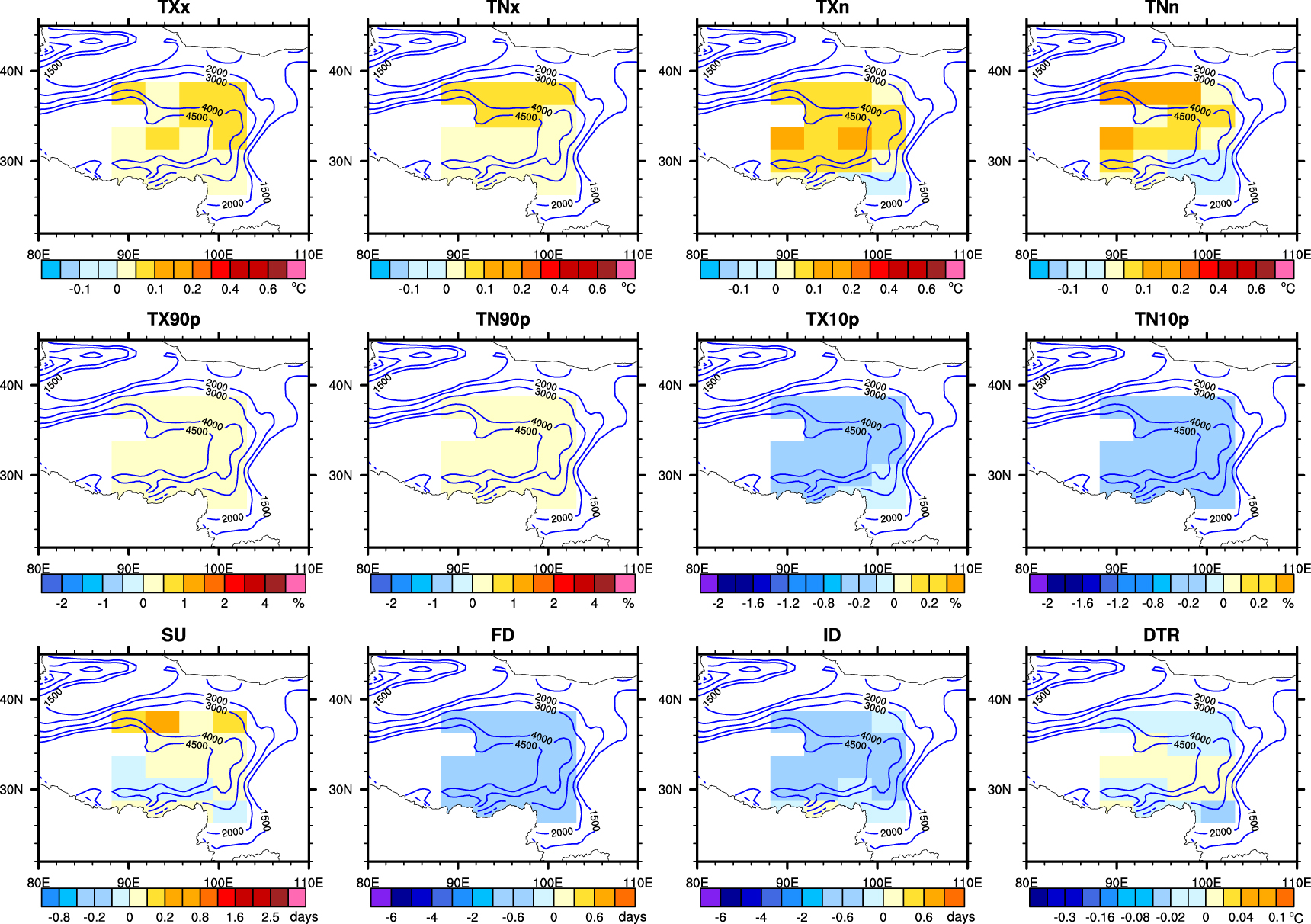 Changes in temperature extremes on the Tibetan Plateau and their ...