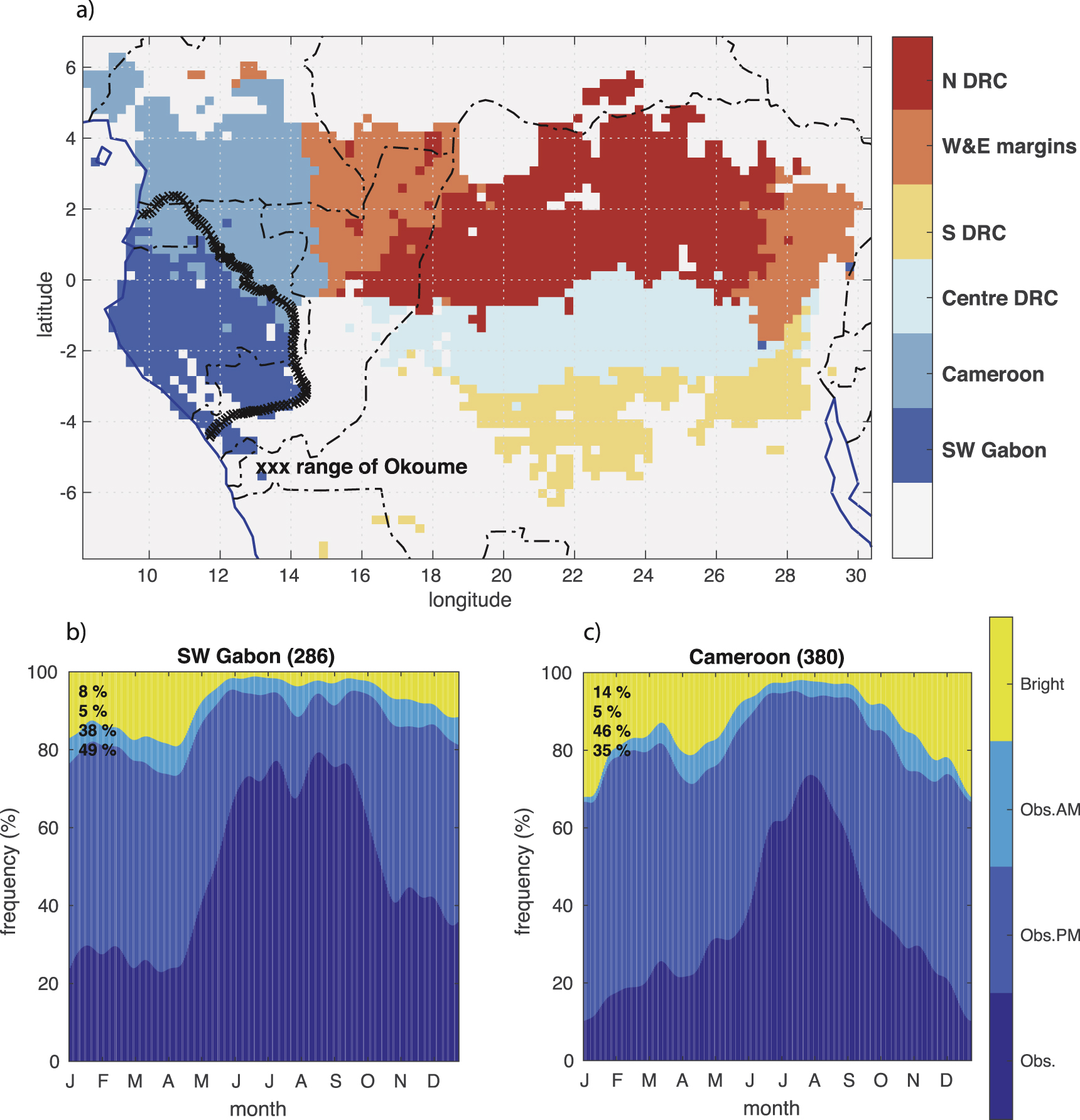 The light-deficient climates of western Central African evergreen ...