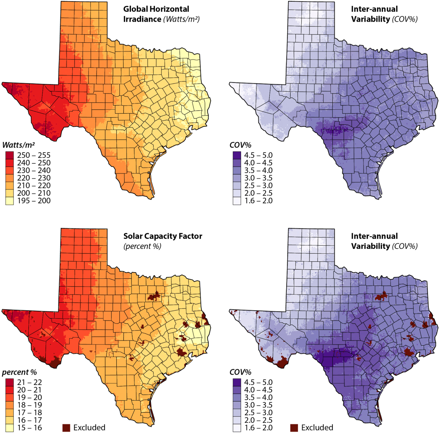 Interannual variability of wind and solar electricity generation and
