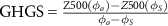 ${\text{GHGS = }}\frac{{{\text{Z500}}({\phi _o}) - Z500({\phi _S})}}{{{\phi _o} - {\phi _S}}}$