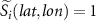 $\widetilde{S_i}(lat, lon) = 1$