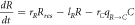 $\displaystyle \frac{dR}{dt}={r}_{R}{R}_{res}-{l}_{R}R-{r}_{C}{q}_{R\to C}C$