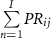 $\mathop \sum \limits_{n = 1}^I P{R_{ij}}$