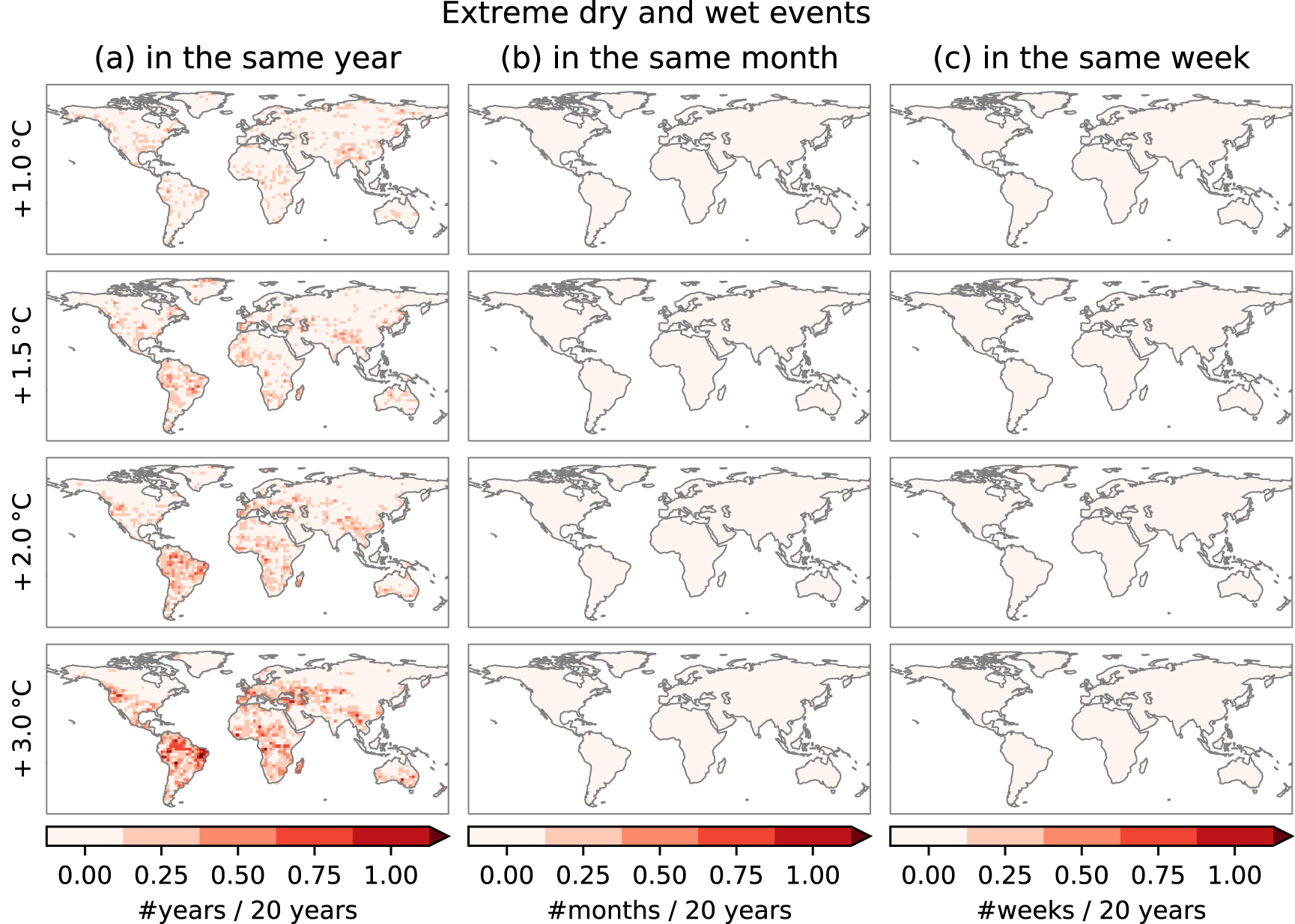 Projected changes in hot, dry and wet extreme events’ clusters in CMIP6 ...