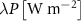 $\lambda P \left[ {{\text{W }}{{\text{m}}^{ - 2}}} \right]$