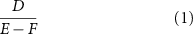 Equation (1)