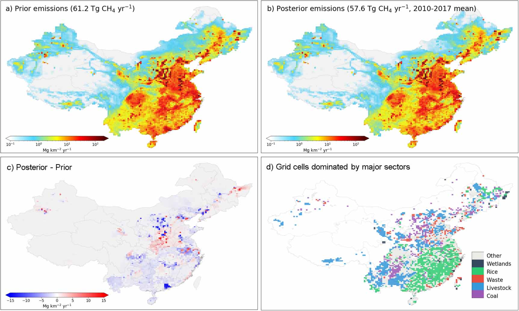 Sustained methane emissions from China after 2012 despite declining ...