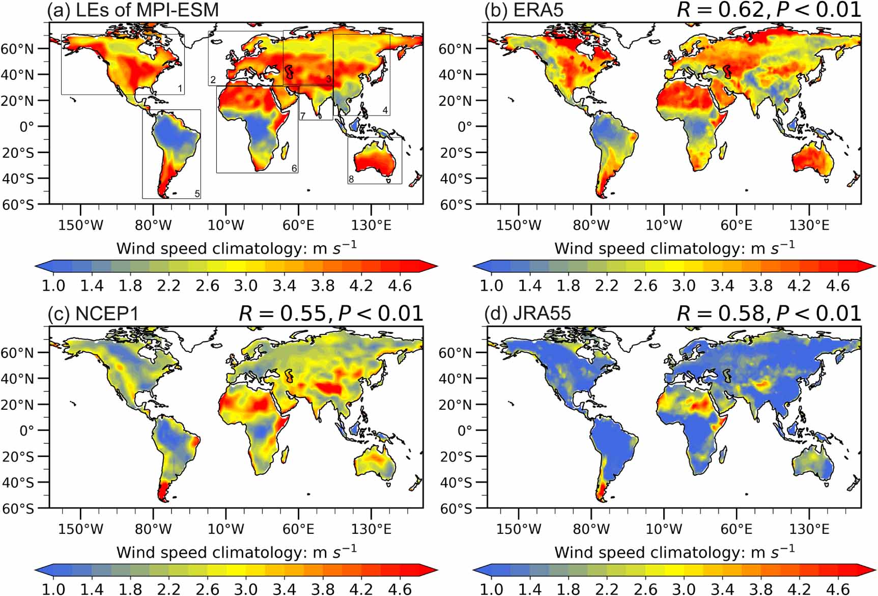 Wind Climate Change Projected changes in global terrestrial near-surface wind speed in 1.5 ...