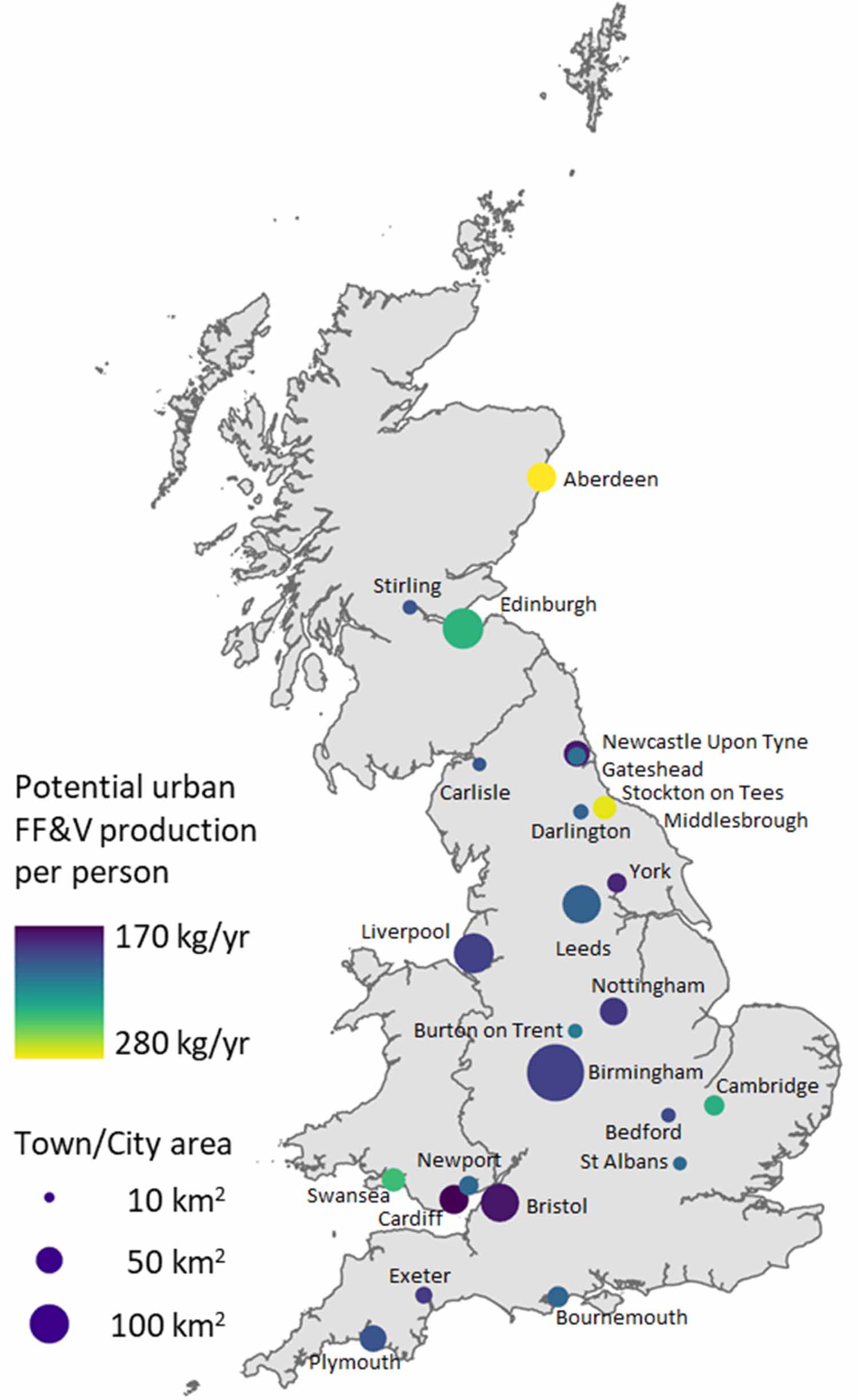 Potential of urban green spaces for supporting horticultural production ...
