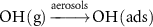 ${\text{OH}}\left( {\text{g}} \right)\mathop{-\!\!\!\!-\!\!\!\!\longrightarrow} \limits^{{\text{aerosols}}} {\text{OH}}\left( {{\text{ads}}} \right)$