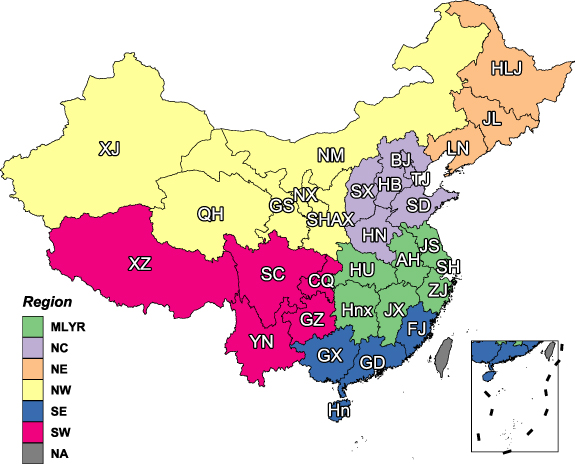 Distribution and intensification of pig production in China 2007